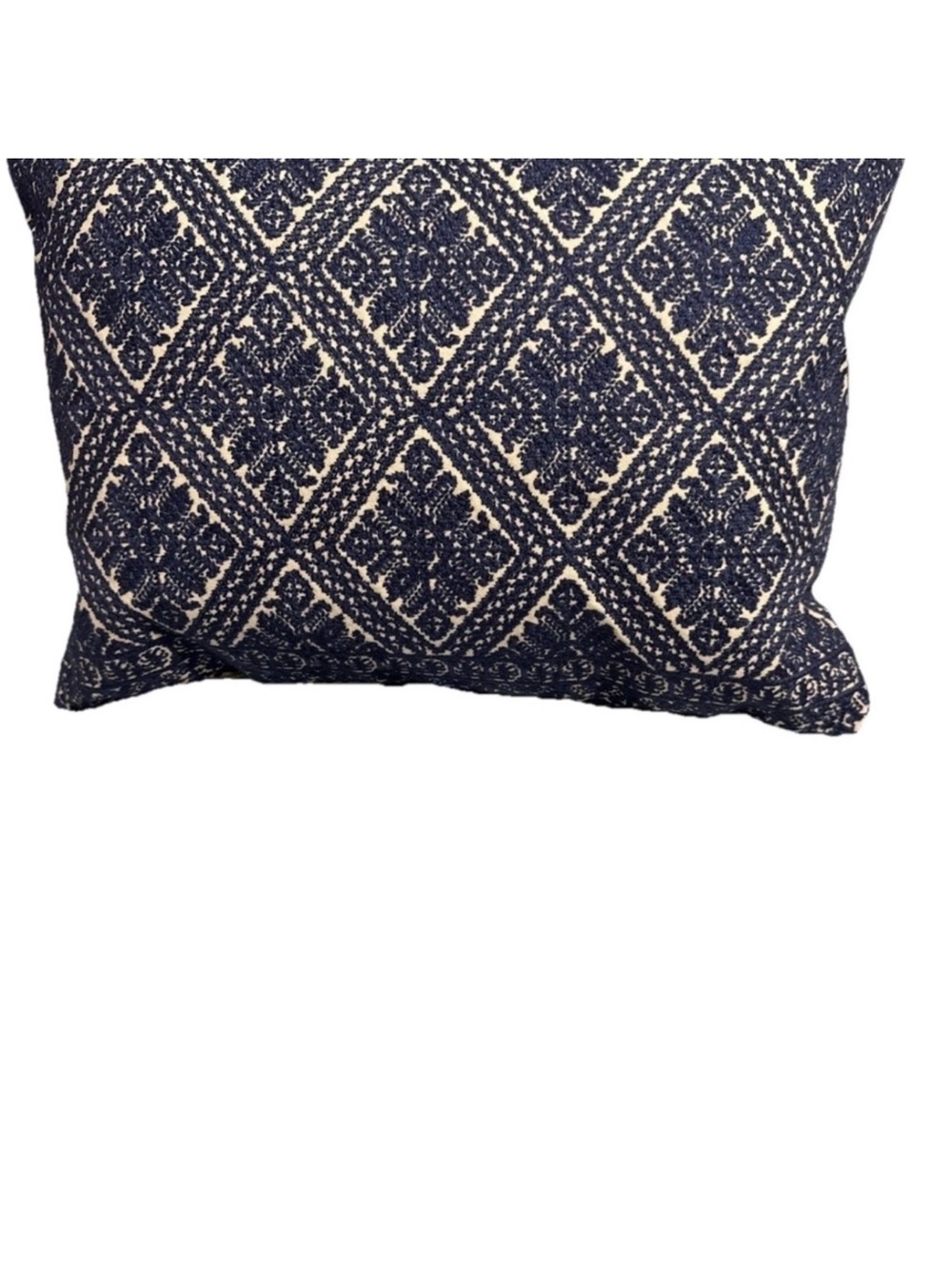 Ralph Lauren Haywood
Embroidered Decorative Throw
Pillow 15 x 20 Cream Navy NWT